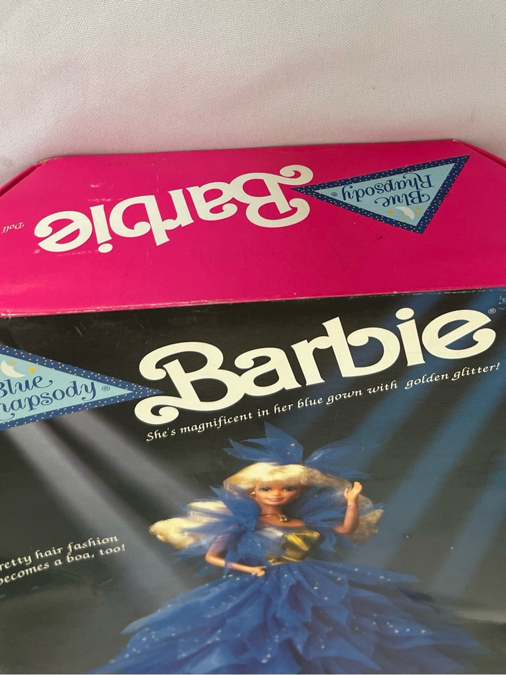 Vintage 1991 Barbie Blue Rhapsody Special Edition - Navy Blue & Gold Gown - Picture 5 of 9